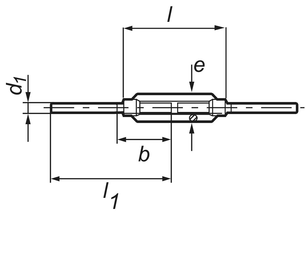 DIN 1480  AM  8 mit Anschweißenden  verzinkt